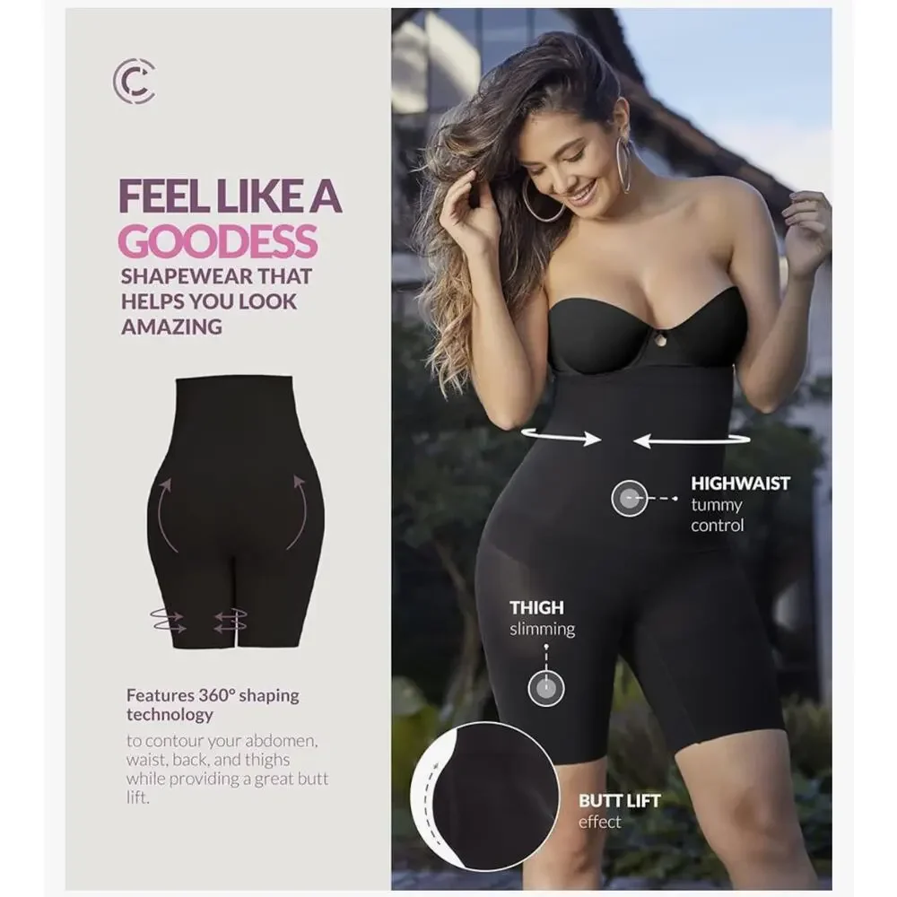 Brand New Curveez Women's Size XL Comfort Evolution Hi- Waist Thigh Slimmer